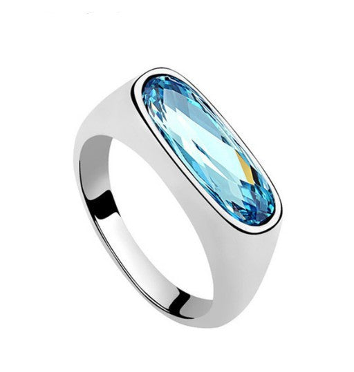 Austrian White Gold Crystal Ring